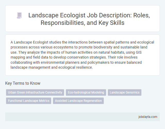 Landscape Ecologist Job Description: Roles, Responsibilities, and Key Skills