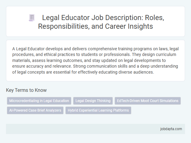 Legal Educator Job Description: Roles, Responsibilities, and Career Insights