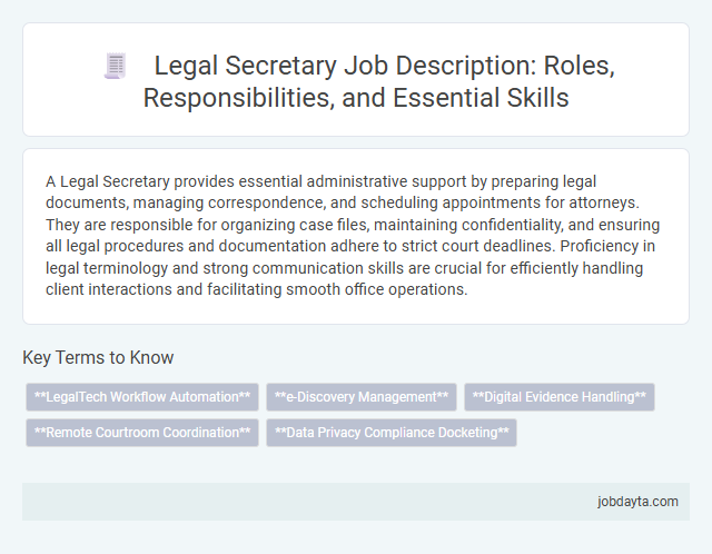 Legal Secretary Job Description: Roles, Responsibilities, and Essential Skills