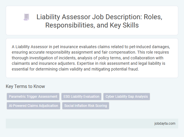 Liability Assessor Job Description: Roles, Responsibilities, and Key Skills