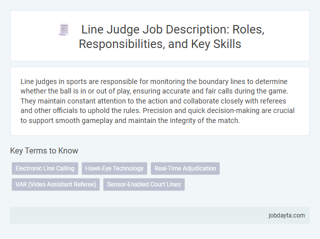 Line Judge Job Description: Roles, Responsibilities, and Key Skills