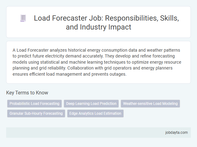 Load Forecaster Job: Responsibilities, Skills, and Industry Impact