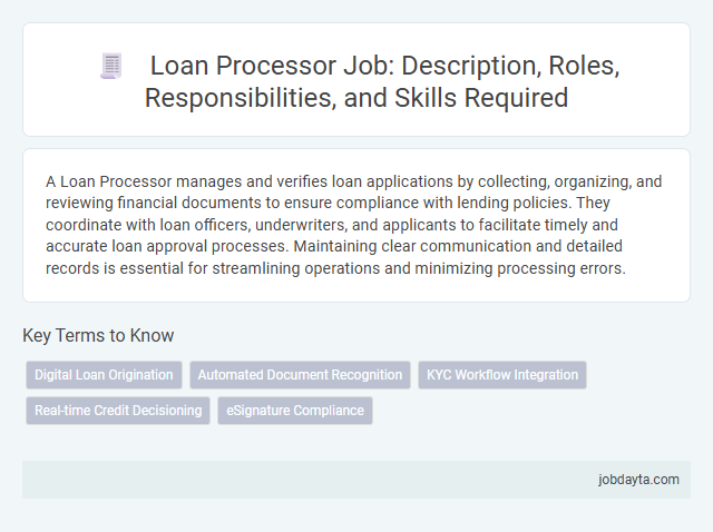 Loan Processor Job: Description, Roles, Responsibilities, and Skills Required