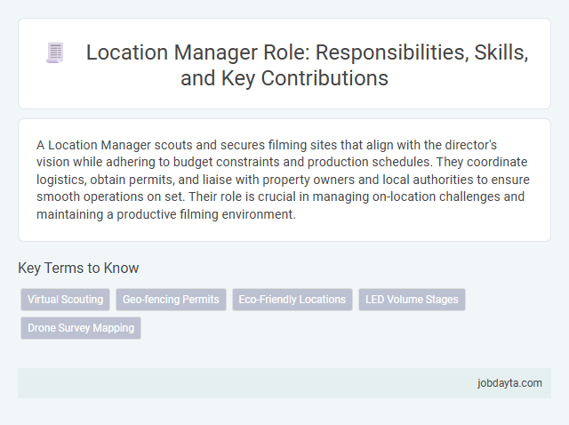 Location Manager Role: Responsibilities, Skills, and Key Contributions