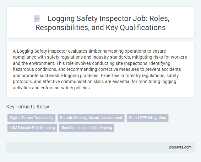 Logging Safety Inspector Job: Roles, Responsibilities, and Key Qualifications