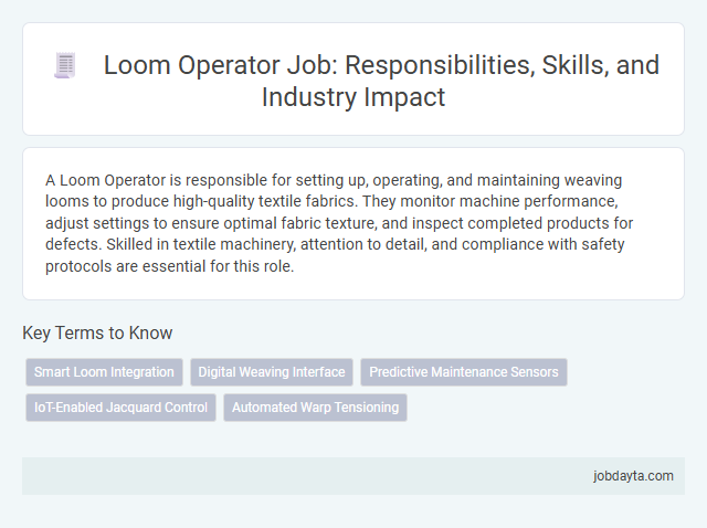 Loom Operator Job: Responsibilities, Skills, and Industry Impact