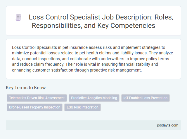Loss Control Specialist Job Description: Roles, Responsibilities, and Key Competencies