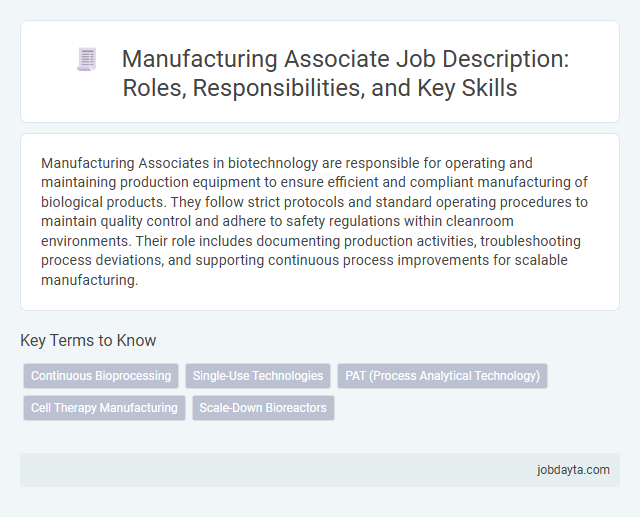 Manufacturing Associate Job Description: Roles, Responsibilities, and Key Skills