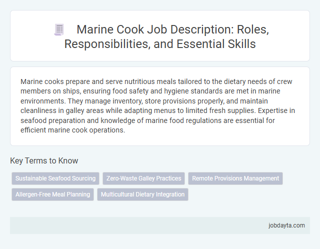 Marine Cook Job Description: Roles, Responsibilities, and Essential Skills