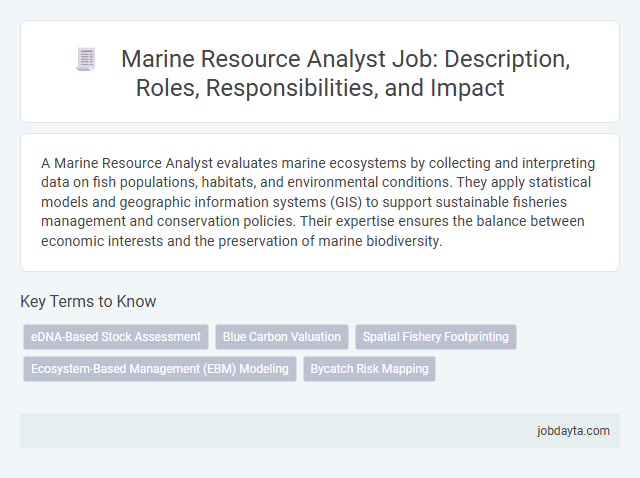 Marine Resource Analyst Job: Description, Roles, Responsibilities, and Impact