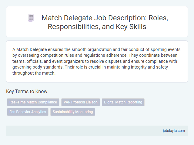 Match Delegate Job Description: Roles, Responsibilities, and Key Skills