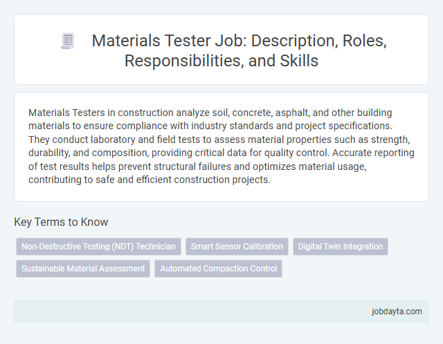 Materials Tester Job: Description, Roles, Responsibilities, and Skills