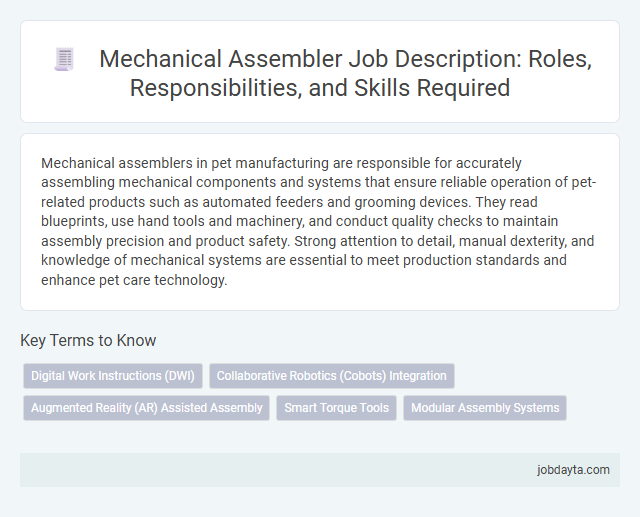 Mechanical Assembler Job Description: Roles, Responsibilities, and Skills Required