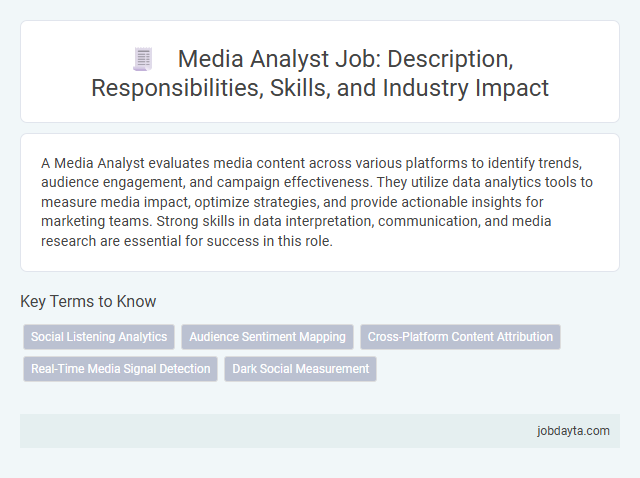 Media Analyst Job: Description, Responsibilities, Skills, and Industry Impact