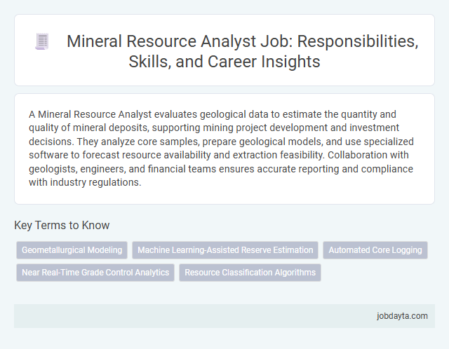 Mineral Resource Analyst Job: Responsibilities, Skills, and Career Insights