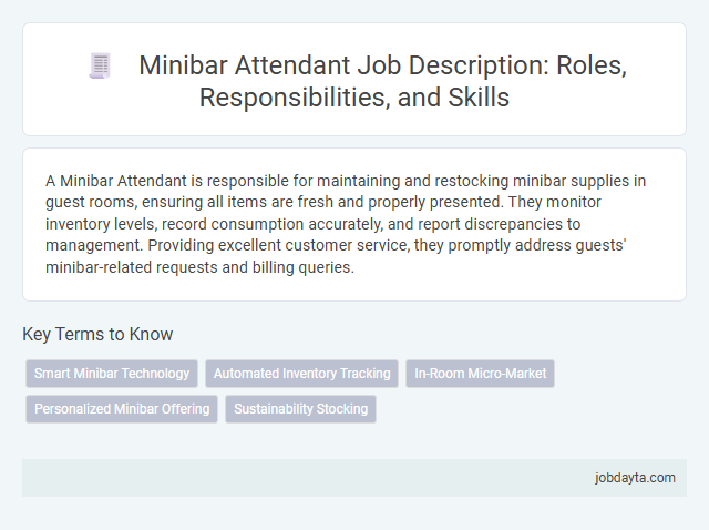 Minibar Attendant Job Description: Roles, Responsibilities, and Skills