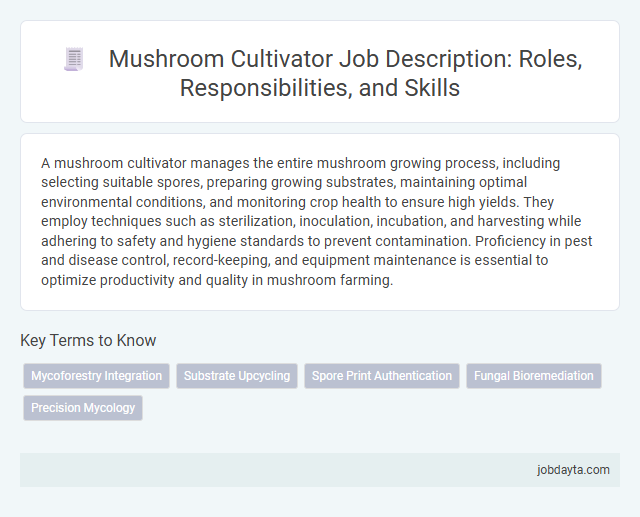 Mushroom Cultivator Job Description: Roles, Responsibilities, and Skills