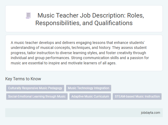 Music Teacher Job Description: Roles, Responsibilities, and Qualifications