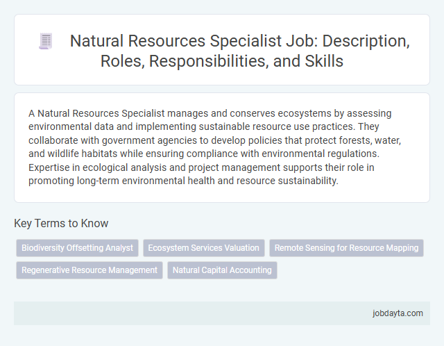 Natural Resources Specialist Job: Description, Roles, Responsibilities, and Skills