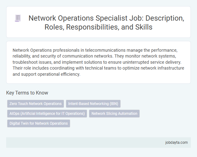 Network Operations Specialist Job: Description, Roles, Responsibilities, and Skills