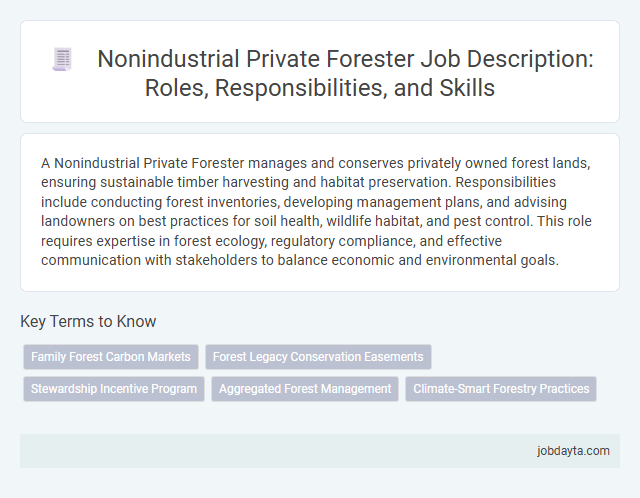 Nonindustrial Private Forester Job Description: Roles, Responsibilities, and Skills