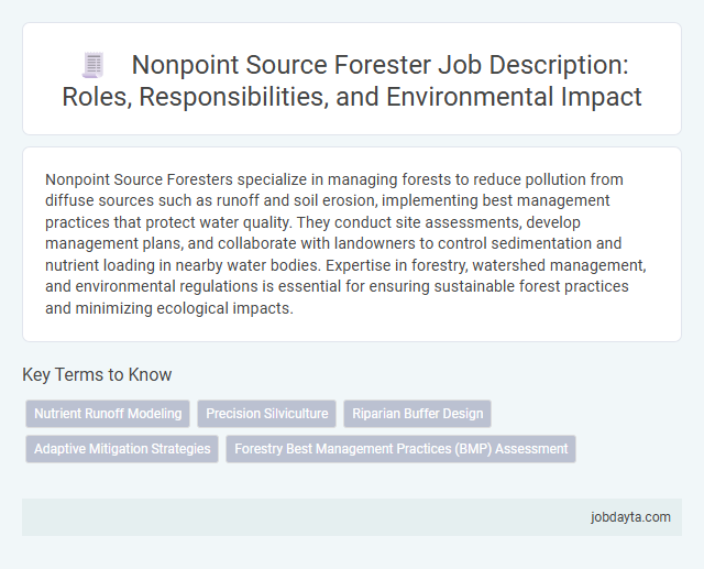 Nonpoint Source Forester Job Description: Roles, Responsibilities, and Environmental Impact