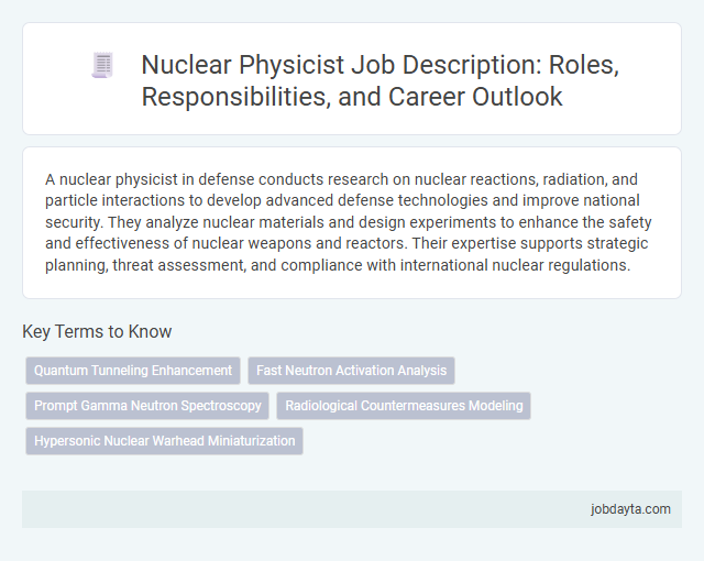 Nuclear Physicist Job Description: Roles, Responsibilities, and Career Outlook