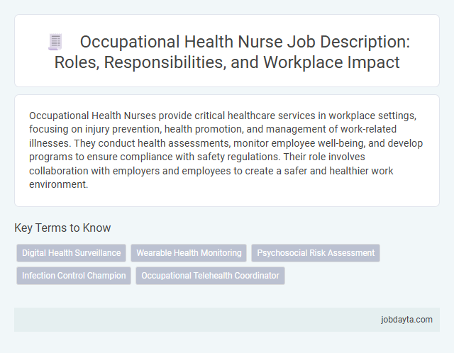 Occupational Health Nurse Job Description: Roles, Responsibilities, and Workplace Impact