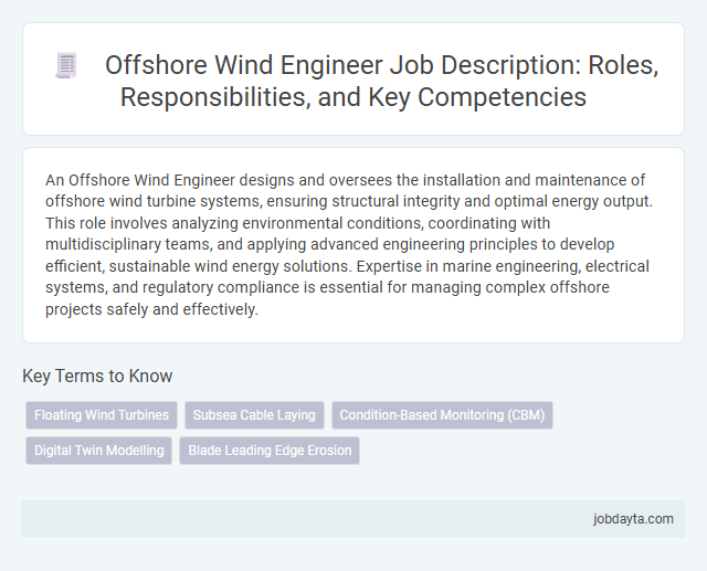 Offshore Wind Engineer Job Description: Roles, Responsibilities, and Key Competencies