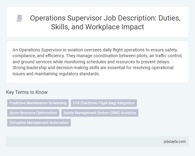 Operations Supervisor Job Description: Duties, Skills, and Workplace Impact