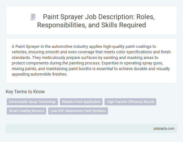 Paint Sprayer Job Description: Roles, Responsibilities, and Skills Required
