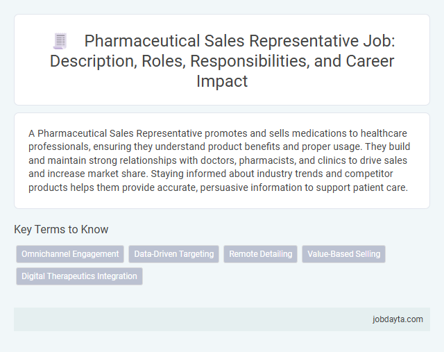 Pharmaceutical Sales Representative Job: Description, Roles, Responsibilities, and Career Impact
