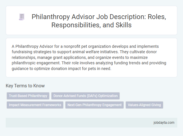 Philanthropy Advisor Job Description: Roles, Responsibilities, and Skills