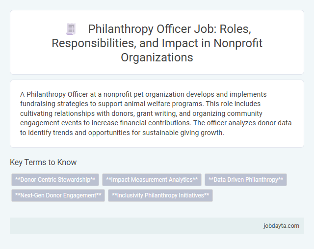 Philanthropy Officer Job: Roles, Responsibilities, and Impact in Nonprofit Organizations
