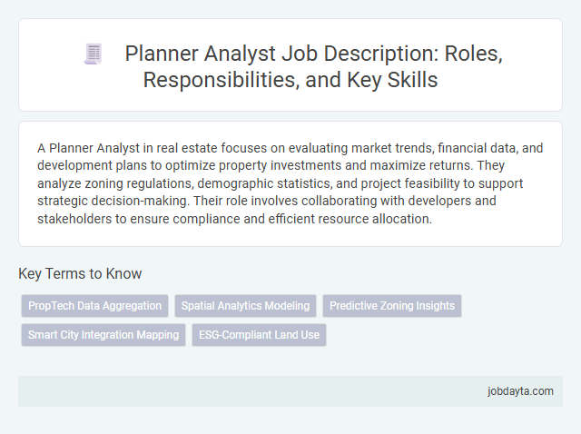 Planner Analyst Job Description: Roles, Responsibilities, and Key Skills
