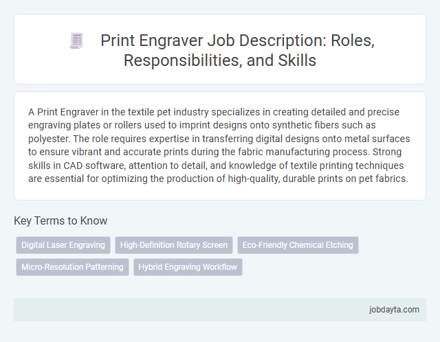 Print Engraver Job Description: Roles, Responsibilities, and Skills