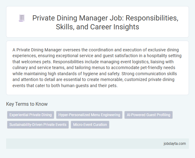 Private Dining Manager Job: Responsibilities, Skills, and Career Insights