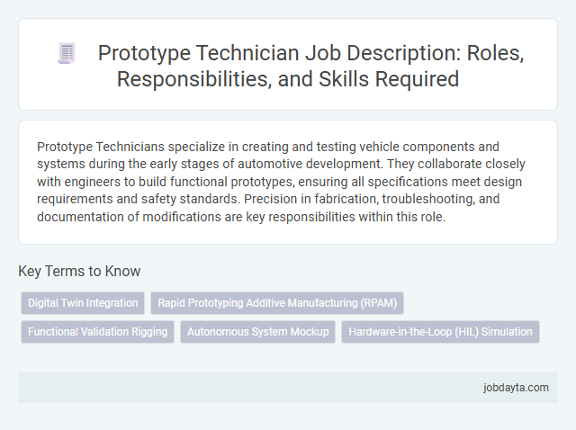 Prototype Technician Job Description: Roles, Responsibilities, and Skills Required