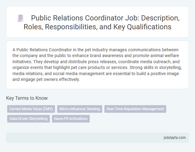 Public Relations Coordinator Job: Description, Roles, Responsibilities, and Key Qualifications