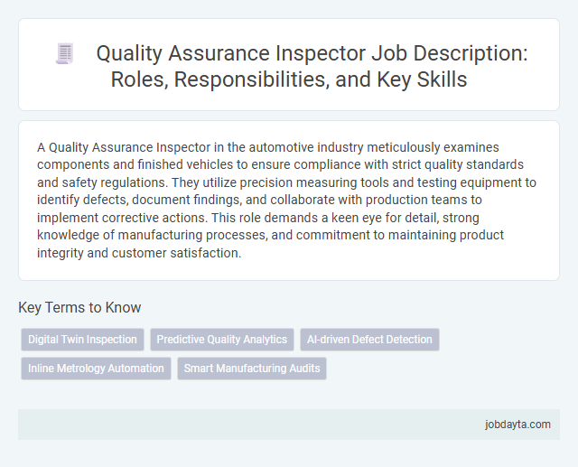 Quality Assurance Inspector Job Description: Roles, Responsibilities, and Key Skills