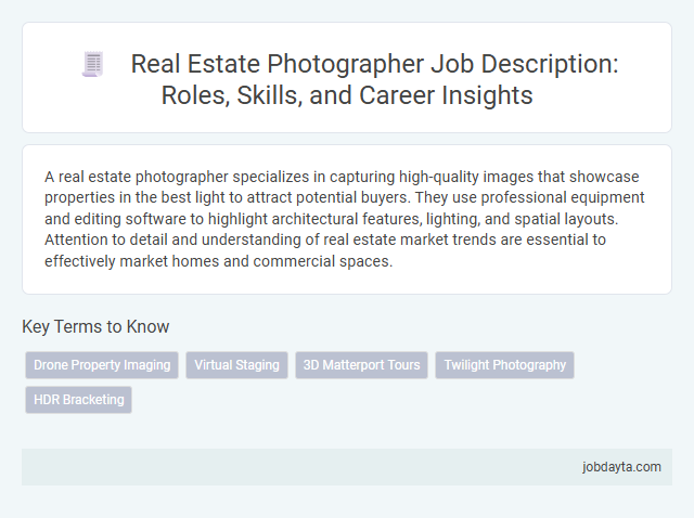 Real Estate Photographer Job Description: Roles, Skills, and Career Insights