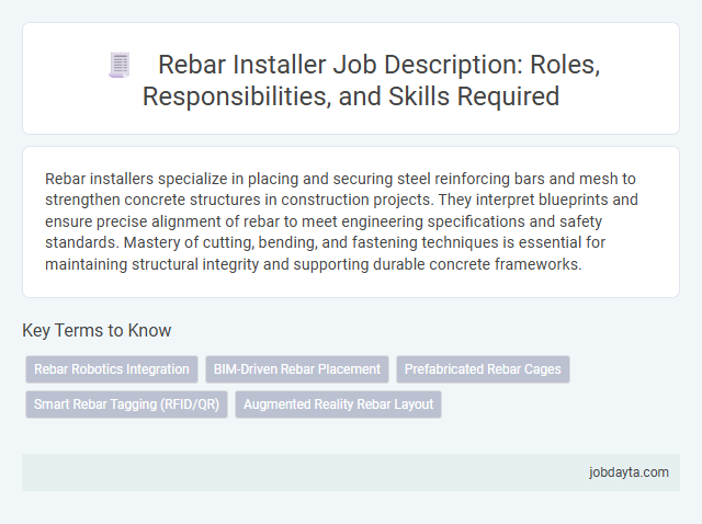 Rebar Installer Job Description: Roles, Responsibilities, and Skills Required