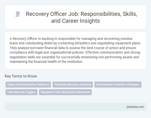 Recovery Officer Job: Responsibilities, Skills, and Career Insights
