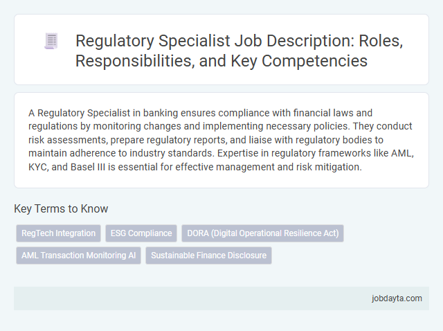 Regulatory Specialist Job Description: Roles, Responsibilities, and Key Competencies