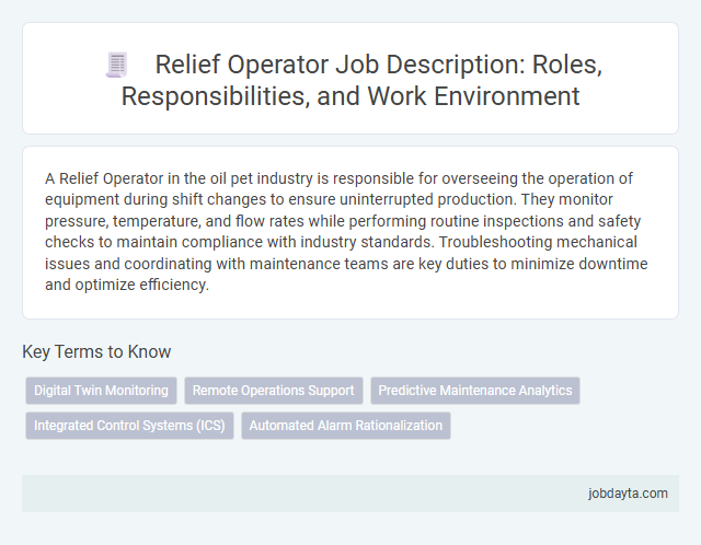 Relief Operator Job Description: Roles, Responsibilities, and Work Environment