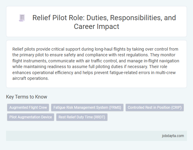 Relief Pilot Role: Duties, Responsibilities, and Career Impact