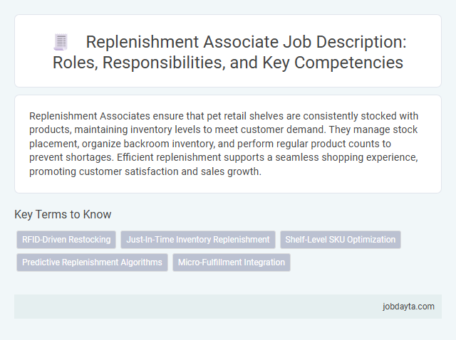 Replenishment Associate Job Description: Roles, Responsibilities, and Key Competencies