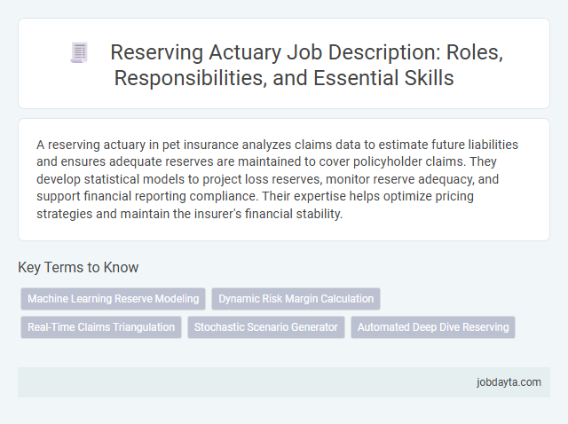 Reserving Actuary Job Description: Roles, Responsibilities, and Essential Skills