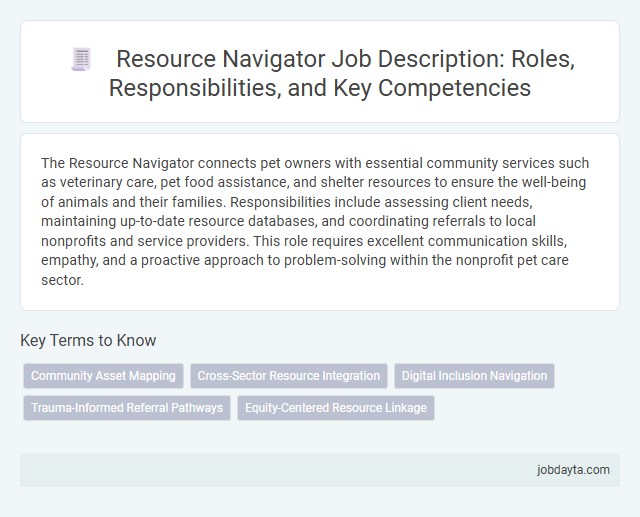 Resource Navigator Job Description: Roles, Responsibilities, and Key Competencies