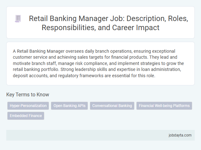 Retail Banking Manager Job: Description, Roles, Responsibilities, and Career Impact